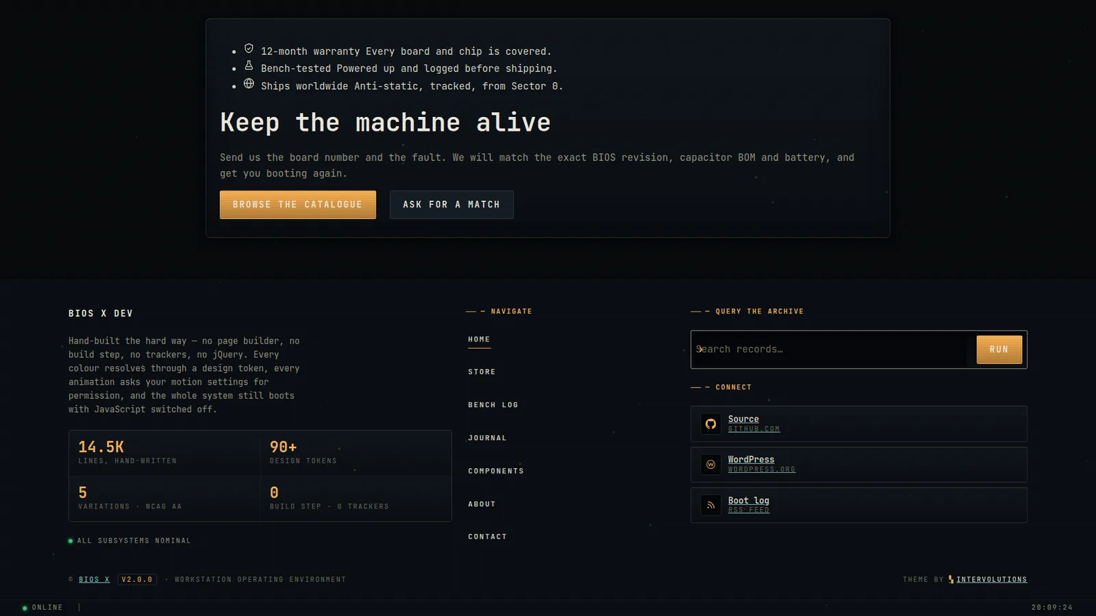 Footer mecanizado